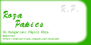 roza papics business card